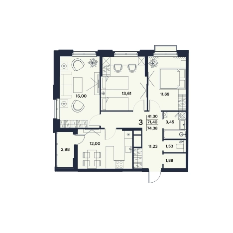 Купить квартиру в новостройках в ЖК Жилой комплекс "Гармония" в Пензе. Вариант № 7728164, 0, площадь -  квм, цена 7400000 рублей