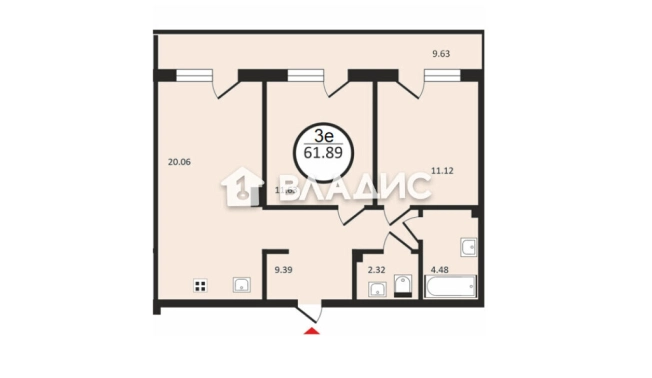 Купить квартиру в ЖК Дом на Одесской в Воронеже. Вариант № 154473, 0, площадь -  квм, цена 7736250 рублей
