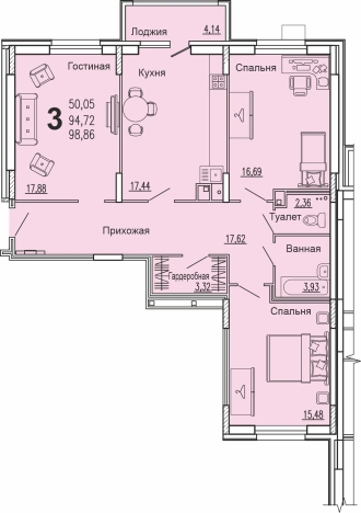 Купить квартиру в новостройках в ЖК Жилой комплекс "Zenlife" в Пензе. Вариант № 76960, 0, площадь -  квм, цена 10874600 рублей