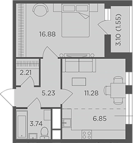 Купить двухкомнатную квартиру в Одинцове. Вариант № 116252, 0, площадь -  квм, цена 11100000 рублей