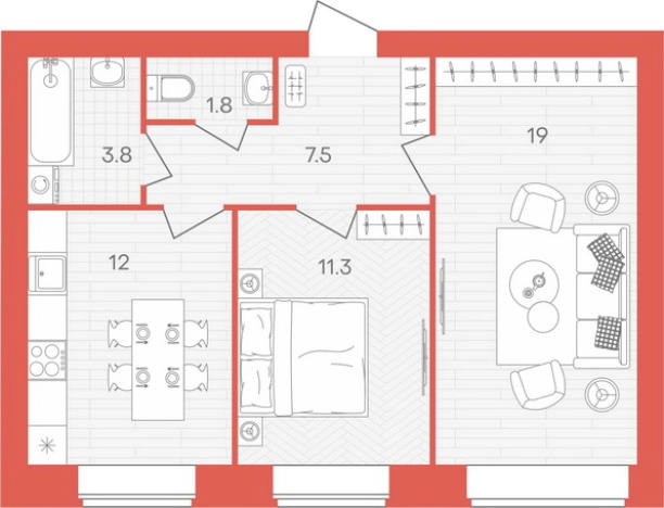 Купить квартиру на улице Июльская в Пензенской области. Вариант № 83626, 0, площадь -  квм, цена 4764400 рублей