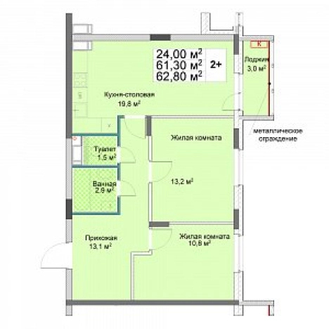 Купить двухкомнатную квартиру в новостройках у метро Чкаловская в Нижнем Новгороде. Вариант № 126242, 0, площадь -  квм, цена 9996065 рублей
