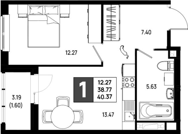Купить двухкомнатную квартиру в ЖК Имена в Ленинградской области. Вариант № 6642296, 0, площадь -  квм, цена 5207730 рублей
