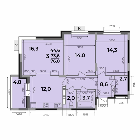 Купить квартиру в новостройках в ЖК Маршал в Коврове. Вариант № 2731705, 0, площадь -  квм, цена 7945800 рублей