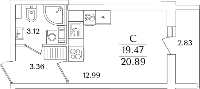 Купить Студию в новостройках в ЖК Кинопарк в Санкт-Петербурге. Вариант № 6713168, 0, площадь -  квм, цена 7202223 рублей