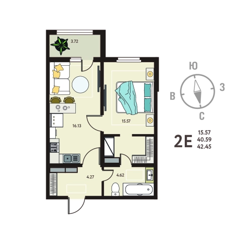 Купить квартиру на вторичке на улице бульвар Содружества в Воронеже. Вариант № 153168, 0, площадь -  квм, цена 5171557 рублей