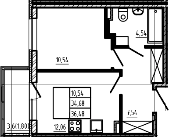 Купить однокомнатную квартиру в новостройках у метро Парнас в Сертолове. Вариант № 6963108, 0, площадь -  квм, цена 7478400 рублей