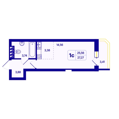 Купить Студию в ЖК 6 звезд - Шесть звезд (НОВОСИБИРСК) в Новосибирске. Вариант № 10056093, 0, площадь -  квм, цена 5110000 рублей