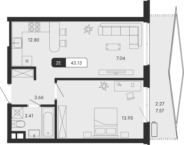 Купить двухкомнатную квартиру в новостройках в Республике Крым. Вариант № 155544, 0, площадь -  квм, цена 21557163 рублей