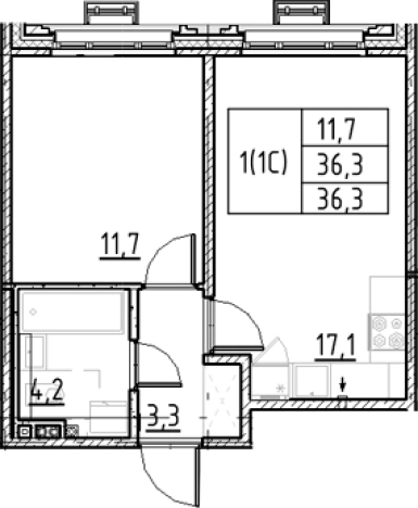 Купить двухкомнатную квартиру в новостройках у метро Купчино в Санкт-Петербурге. Вариант № 9328167, 0, площадь -  квм, цена 9795918 рублей