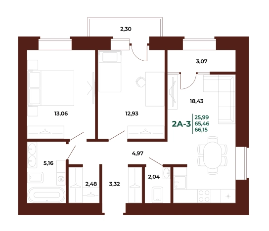 Купить двухкомнатную квартиру в новостройках в ЖК Жилой комплекс "Арбери" в Пензе. Вариант № 418711, 0, площадь -  квм, цена 8043460 рублей