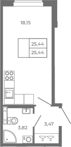 Купить Студию в новостройках в ЖК Новая история в Сертолове. Вариант № 6963149, 0, площадь -  квм, цена 5800320 рублей