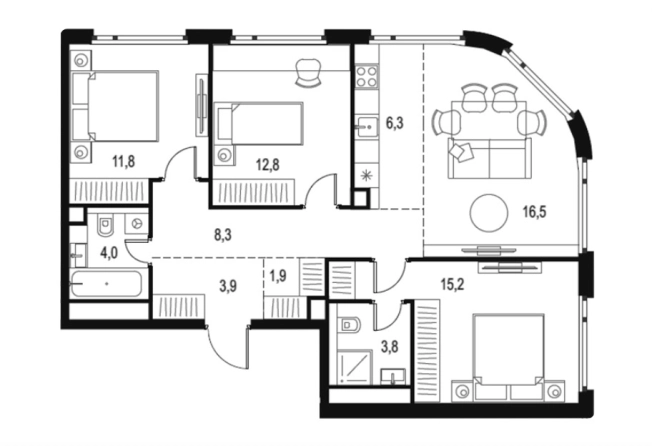 Купить квартиру в Москве. Вариант № 9784890, 0, площадь -  квм, цена 30500000 рублей
