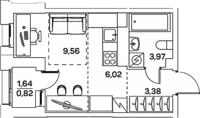 Купить Студию в новостройках у метро Нижегородская в Москве. Вариант № 3572500, 0, площадь -  квм, цена 9940138 рублей