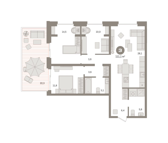 Купить трехкомнатную квартиру у метро Фонвизинская в Москве. Вариант № 8625320, 0, площадь -  квм, цена 45270000 рублей