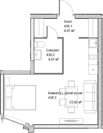 Купить квартиру в ЖК Insider в Москве. Вариант № 84477, 0, площадь -  квм, цена 17102800 рублей