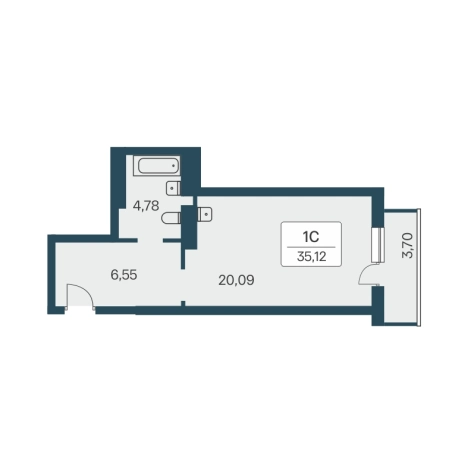 Купить Студию в ЖК Расцветай на Зорге в Новосибирске. Вариант № 9880107, 0, площадь -  квм, цена 4840000 рублей