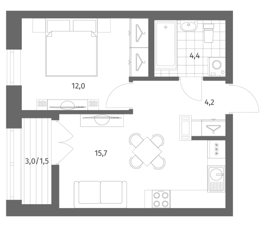 Купить двухкомнатную квартиру в ЖК NEWПИТЕР в Ленинградской области. Вариант № 5258011, 0, площадь -  квм, цена 6960000 рублей