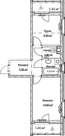 Купить однокомнатную квартиру в ЖК Дом На Большом Смоленском в Санкт-Петербурге. Вариант № 9105468, 0, площадь -  квм, цена 13145000 рублей