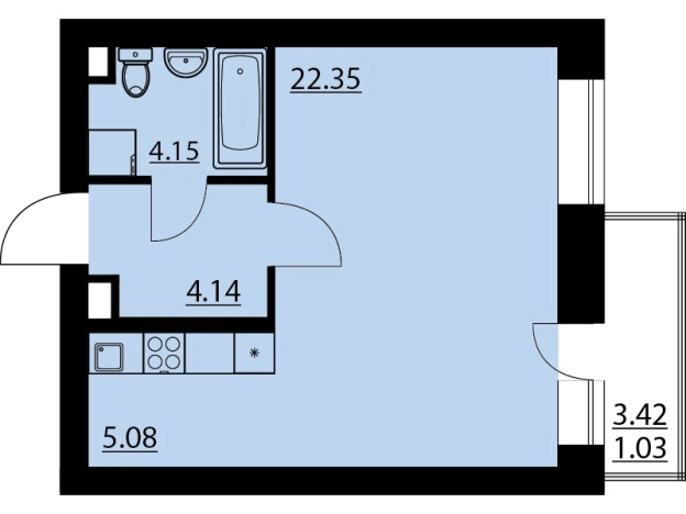 Купить квартиру в ЖК Финский Квартал в Воронежской области. Вариант № 112105, 0, площадь -  квм, цена 6055447 рублей