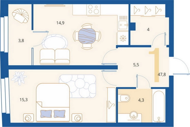 Купить квартиру в районе Октябрьский в Пензенской области. Вариант № 96512, 0, площадь - квм, цена 5353600 рублей