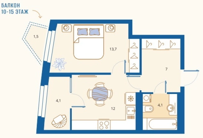 Купить однокомнатную квартиру в новостройках в Пензенской области. Вариант № 8145210, 0, площадь -  квм, цена 5003200 рублей