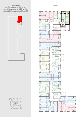Купить квартиру на улице Жуковского в Владимире. Вариант № 3207928, 1, площадь -  квм, цена 7452000 рублей