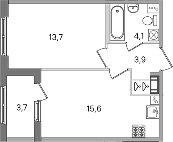 Купить двухкомнатную квартиру в новостройках в ЖК Дубровский в Санкт-Петербурге. Вариант № 6608033, 0, площадь -  квм, цена 9709190 рублей