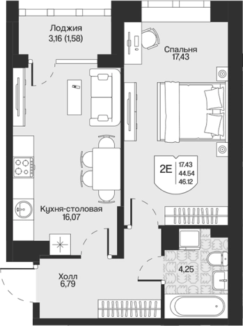 Купить двухкомнатную квартиру в новостройках у метро Парнас в Ленинградской области. Вариант № 7261282, 0, площадь - квм, цена 10377756 рублей