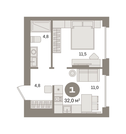 Купить квартиру в ЖК Первый квартал. Вторая очередь в Московской области. Вариант № 8587059, 0, площадь - квм, цена 7710000 рублей