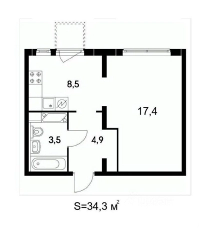 Купить квартиру в Москве. Вариант № 9651526, 25, площадь - квм, цена 14600000 рублей