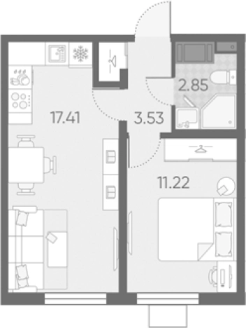 Купить двухкомнатную квартиру в новостройках у метро Автово в Санкт-Петербурге. Вариант № 6889652, 0, площадь -  квм, цена 9516313 рублей