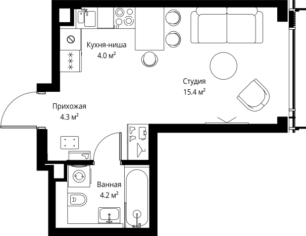 Купить квартиру в ЖК Symphony 34 в Москве. Вариант № 161764, 0, площадь - квм, цена 26505000.0000 рублей