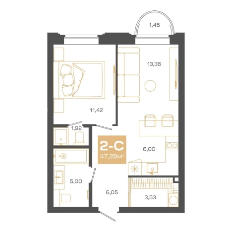 Купить двухкомнатную квартиру на улице Мусы Джалиля в Новосибирске. Вариант № 9961072, 0, площадь -  квм, цена 11510000 рублей