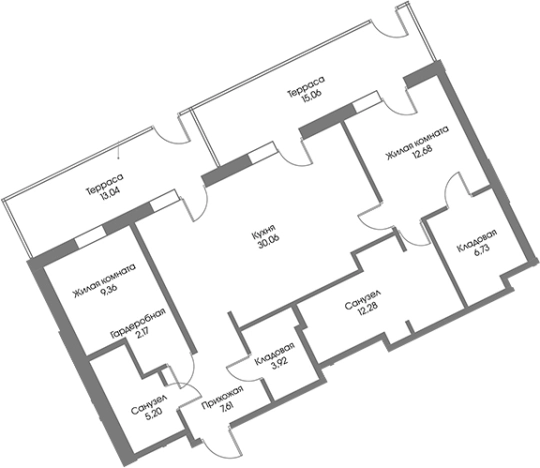 Купить трехкомнатную квартиру в ЖК Рощино Residence в Ленинградской области. Вариант № 7602342, 0, площадь -  квм, цена 118128000 рублей