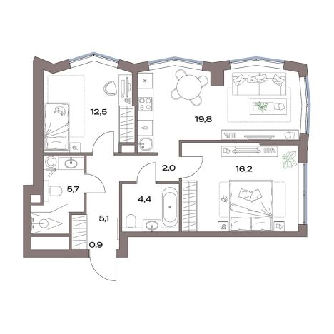 Купить квартиру у метро Яхромская в Москве. Вариант № 880981, 0, площадь -  квм, цена 30101131 рублей
