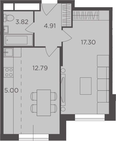 Купить двухкомнатную квартиру в Одинцове. Вариант № 93656, 0, площадь -  квм, цена 10330000 рублей