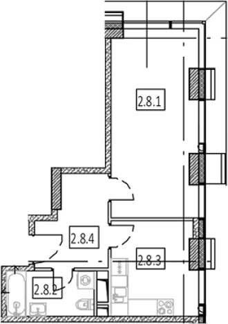 Купить однокомнатную квартиру в районе Ярославский в Москве. Вариант № 85170, 0, площадь -  квм, цена 12765600 рублей