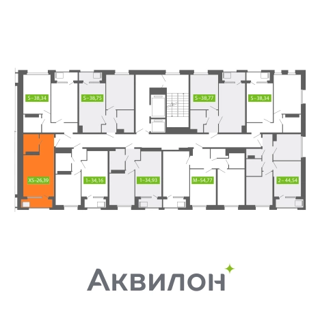 Купить квартиру на улице Смольный Буян в Архангельске. Вариант № 2358634, 1, площадь -  квм, цена 4919642 рублей