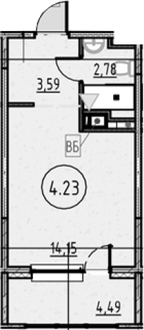 Купить Студию в новостройках у метро Обухово в Санкт-Петербурге. Вариант № 4162924, 0, площадь -  квм, цена 5859211 рублей