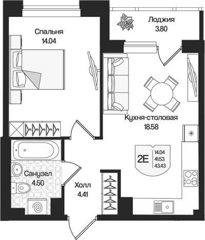 Купить квартиру в новостройках у метро Парнас в Ленинградской области. Вариант № 9314017, 0, площадь -  квм, цена 9821324 рублей