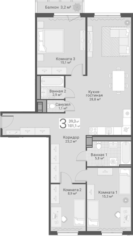 Купить четырехкомнатную квартиру у метро Проспект Просвещения в Санкт-Петербурге. Вариант № 7603758, 0, площадь -  квм, цена 24400000 рублей