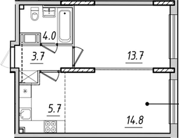 Купить двухкомнатную квартиру у метро Фрунзенская в Санкт-Петербурге. Вариант № 6641715, 0, площадь -  квм, цена 19973059 рублей