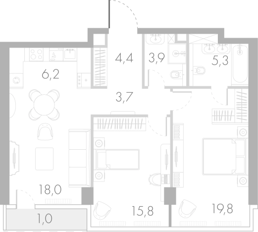 Купить квартиру в районе Дорогомилово в Москве. Вариант № 90818, 0, площадь -  квм, цена 75184929 рублей
