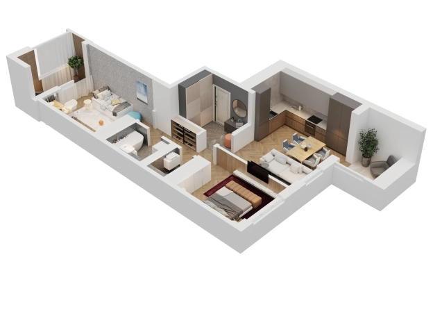 Купить квартиру в ЖК "Вишневый сад" Хабаровск в Хабаровске. Вариант № 3426645, 2, площадь -  квм, цена 12453100 рублей