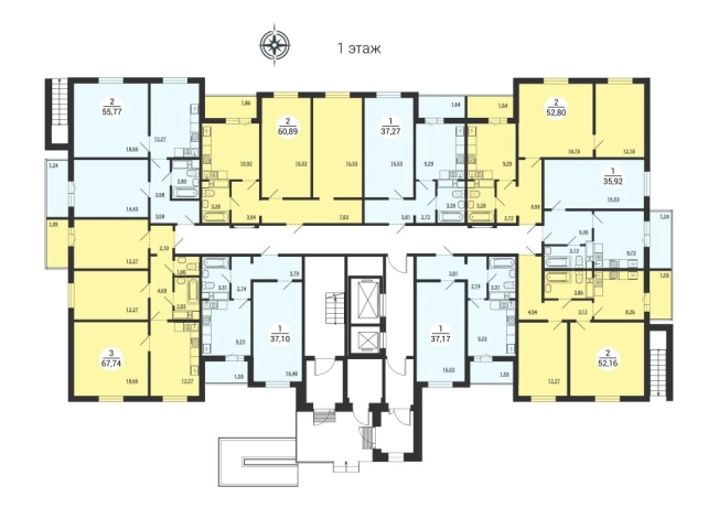 Купить двухкомнатную квартиру в Микрорайоне 142-й, Магнитогорск в Магнитогорске. Вариант № 7209843, 6, площадь -  квм, цена 5450720 рублей