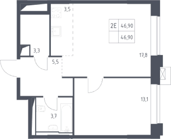 Купить двухкомнатную квартиру в районе Можайский в Москве. Вариант № 3586416, 0, площадь - квм, цена 21776889 рублей
