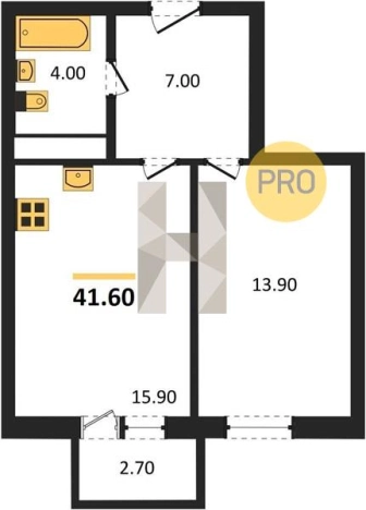 Купить однокомнатную квартиру в новостройках в ЖК Матросов в Ижевске. Вариант № 62348, 0, площадь -  квм, цена 3621100 рублей