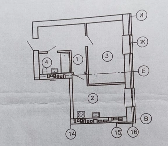 Купить однокомнатную квартиру в Микрорайоне 11-й в Белгороде. Вариант № 3432727, 14, площадь -  квм, цена 4850000 рублей