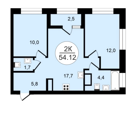 Купить двухкомнатную квартиру в новостройках в Владимирской области. Вариант № 219808, 0, площадь -  квм, цена 8929800 рублей